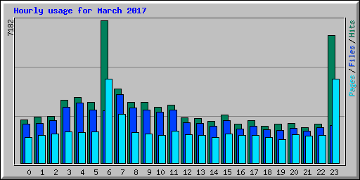 Hourly usage for March 2017