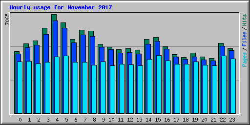 Hourly usage for November 2017