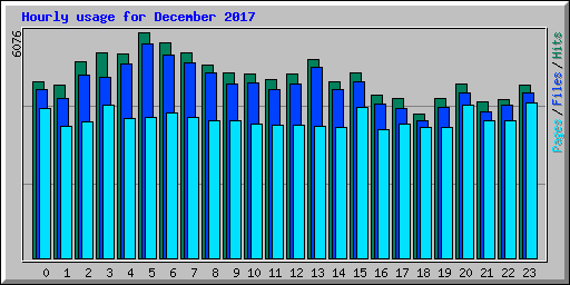 Hourly usage for December 2017